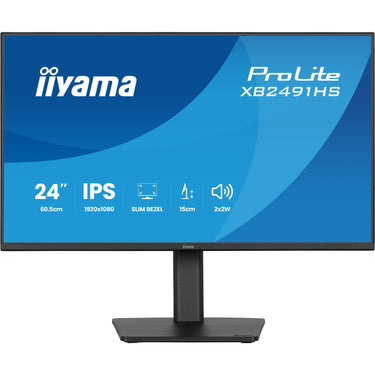 Iiyama prolite xb2491hs-b1 23.8 monitor (zwart, 120 hz, hdmi, displayport, audio)