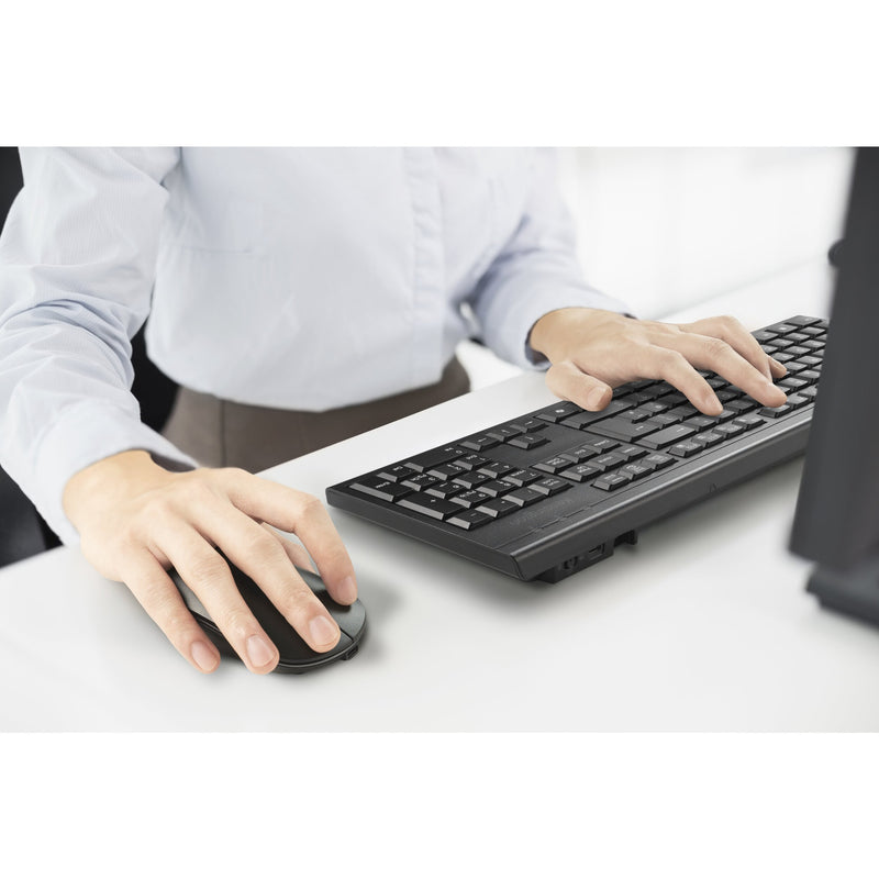 Chargez l'image dans la visionneuse de la galerie, Kensington km270 eq rechargeable desktop set – wireless desktopset (zwart, us lay-out (qwerty), membraan, 100%, bluetooth, 2.4 ghz)
