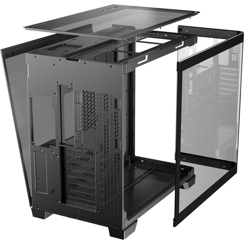 Afbeelding laden in galerijviewer, Antec c8 curve wood midi tower behuizing (zwart houtkleur | 2x usb-a | 1x usb-c | tempered glass)
