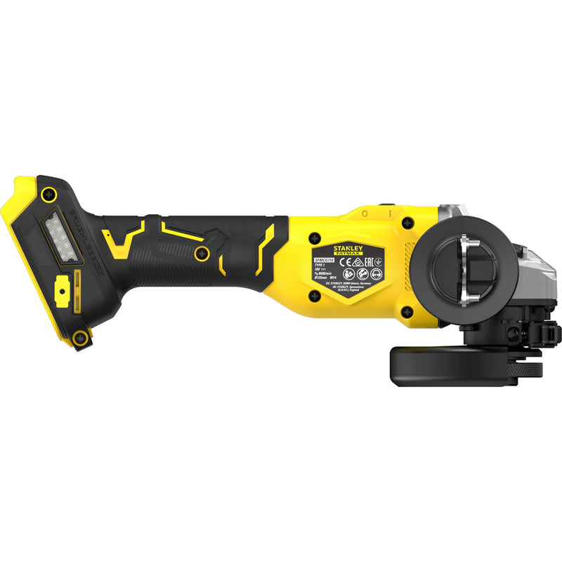 Load image into Gallery viewer, Stanley fatmax v20 18v haakse slijper 125mm (zwart geel, accu en oplader niet inbegrepen)
