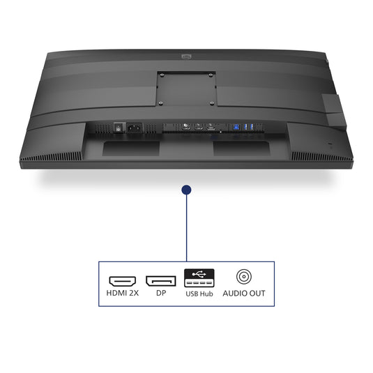 Philips 24b2g5200 23.8 monitor (zilver zwart, vga, hdmi, displayport, usb, audio, 100 hz)