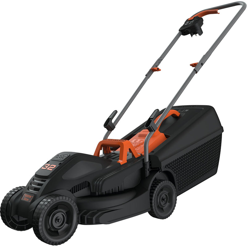 Load image into Gallery viewer, Black+decker 1000w 32cm grasmaaier + 250w grastrimmer (zwart oranje, gazons tot 250m²)
