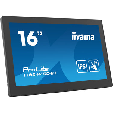 Iiyama prolite t1624msc-b1 15.6 touchscreen monitor (zwart, hdmi, 2x usb-a)
