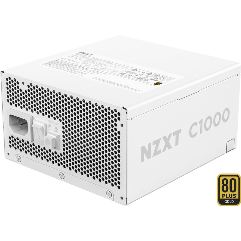 Afbeelding laden in galerijviewer, Nzxt c1000 gold atx 3.1 modulaire 1000 watt voeding (wit, 1x 12v-2x6, 3x pcie)
