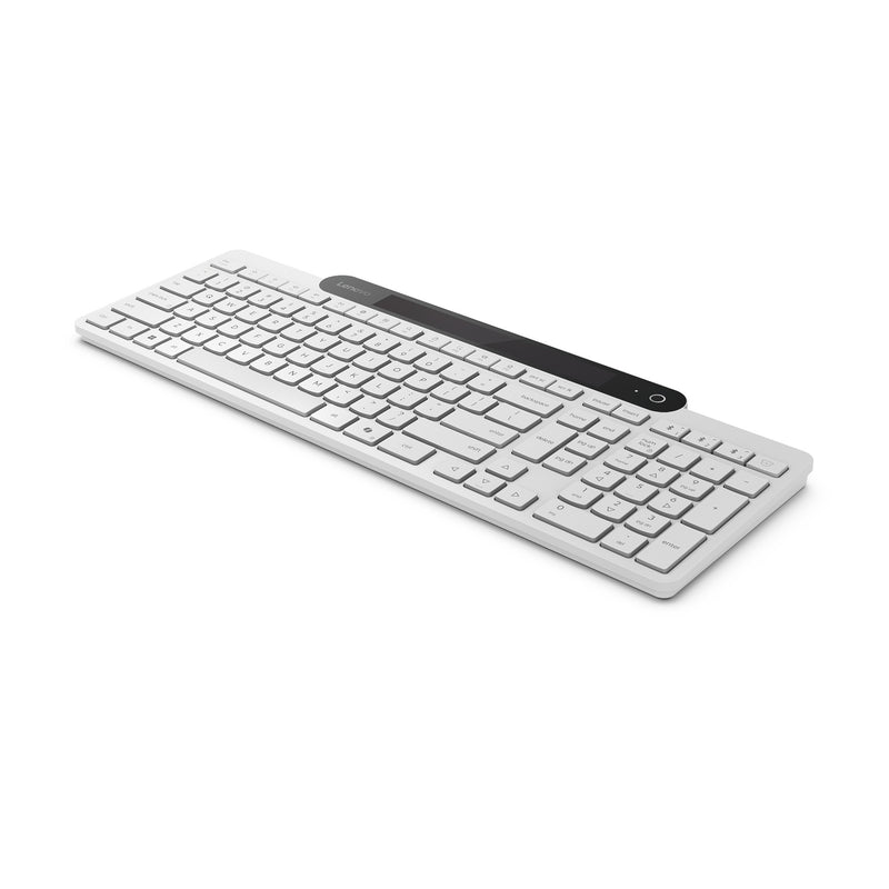 Load image into Gallery viewer, Lenovo 800 self-charging bluetooth keyboard (wit, us lay-out (qwerty), plunger, 100%, plunger switch, bluetooth 5.1, usb-c)
