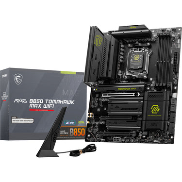 Msi mag b850 tomahawk max wifi socket am5 moederbord (raid, 5gb-lan, wi-fi 7, bt, sound, atx)
