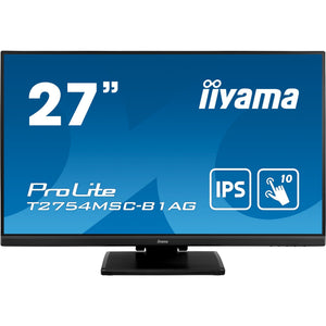 Iiyama prolite t2754msc-b1ag 27 touchscreen monitor (zwart, hdmi, vga, usb-a, usb-b)