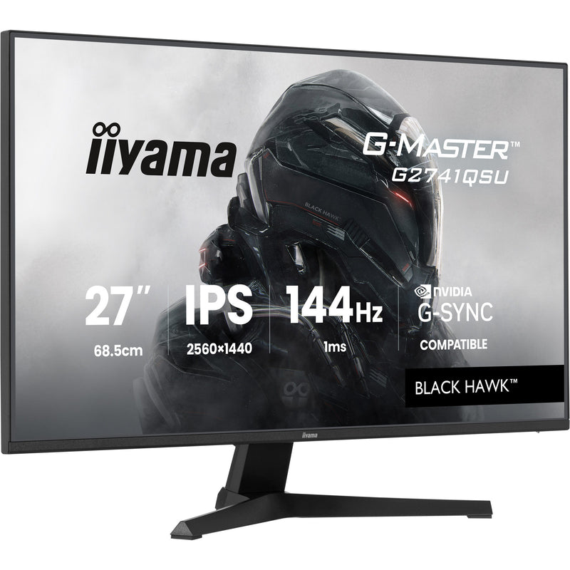 Load image into Gallery viewer, Iiyama g-master black hawk g2741qsu-b1 27 gaming monitor (zwart, hdmi, displayport, 2x usb-a, usb-b, 144 hz)
