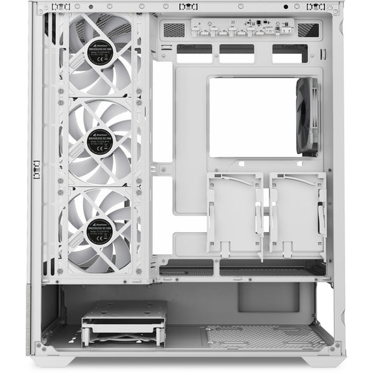 Sharkoon ak7 argb midi tower behuizing (wit | 2x usb-a | 1x usb-c | rgb | tempered glass)