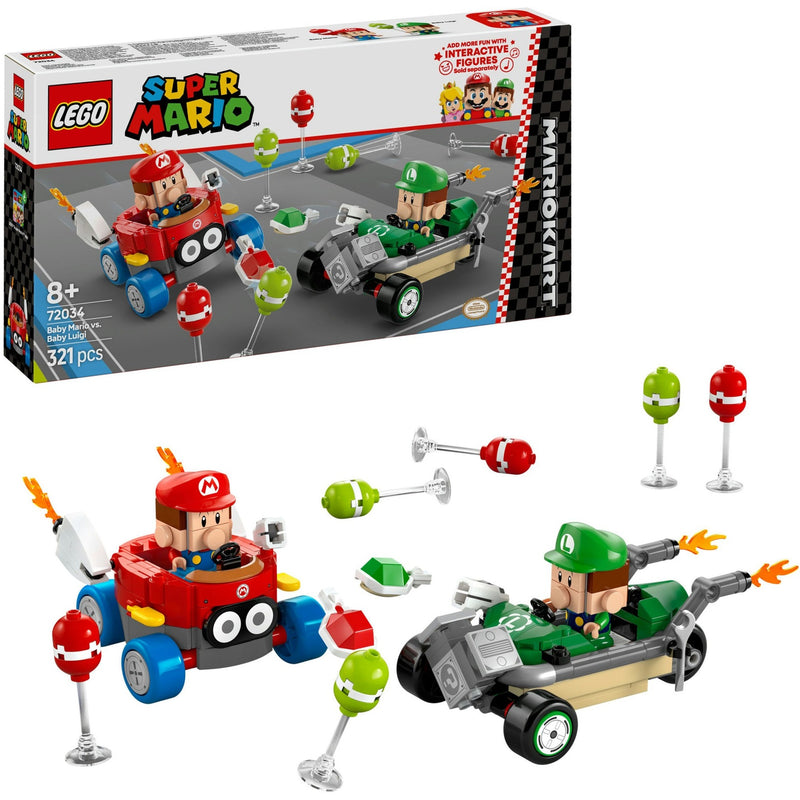 Load image into Gallery viewer, Lego super mario 72034 mario kart baby mario vs. baby luigi
