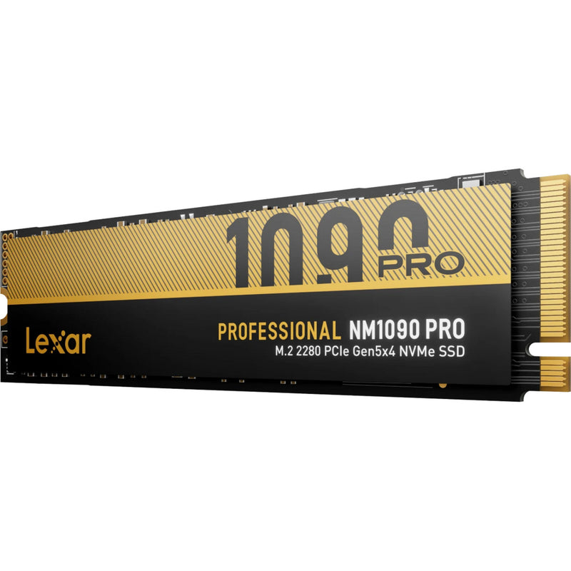 Afbeelding laden in galerijviewer, Lexar nm1090 pro 4 tb ssd (zwart goud, m.2 2280, pcie gen 5x4)
