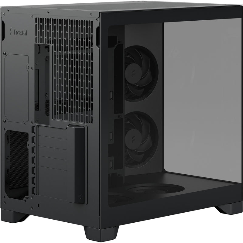 Cargue la imagen en el visor de la galería, Fractal design pop 2 vision midi tower behuizing (zwart | 1x usb-a | 1x usb-c | tempered glass)
