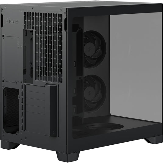 Fractal design pop 2 vision midi tower behuizing (zwart | 1x usb-a | 1x usb-c | tempered glass)