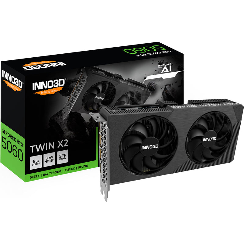 Chargez l'image dans la visionneuse de la galerie, Inno3d geforce rtx 5060 twin x2 8gb grafische kaart (dlss 4, 3x displayport, 1x hdmi 2.1)
