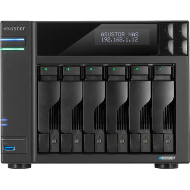 Asustor lockerstor 6 as6706t nas (zwart)