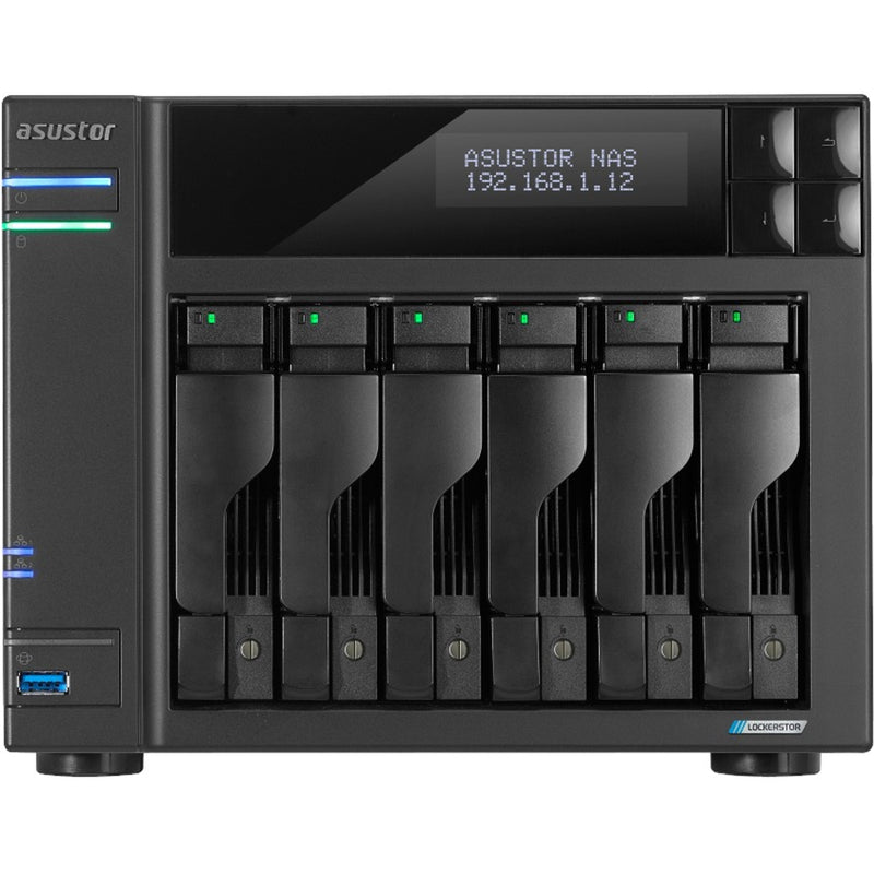 Load image into Gallery viewer, Asustor lockerstor 6 as6706t nas (zwart)
