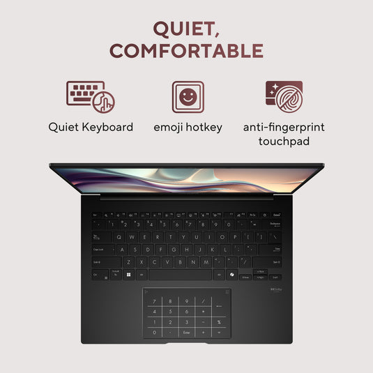 Asus zenbook 14 um3406ga-qd031w 14 copilot+ laptop (zwart | ryzen ai 7 445 | radeon 840m | 32 gb | 1 tb ssd)
