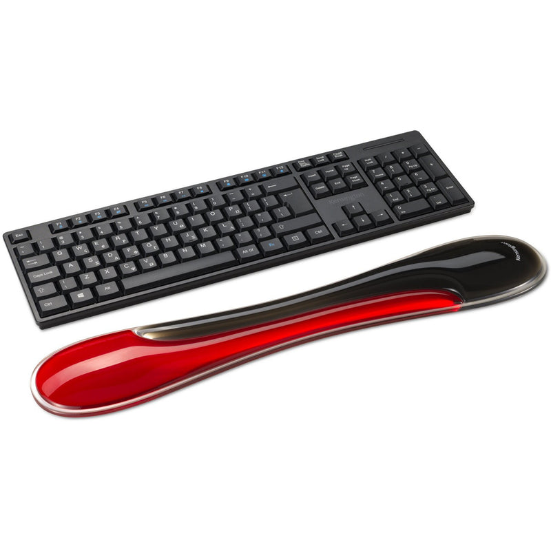 Chargez l'image dans la visionneuse de la galerie, Kensington slim duo gel keyboard wrist rest polssteun (rood zwart)
