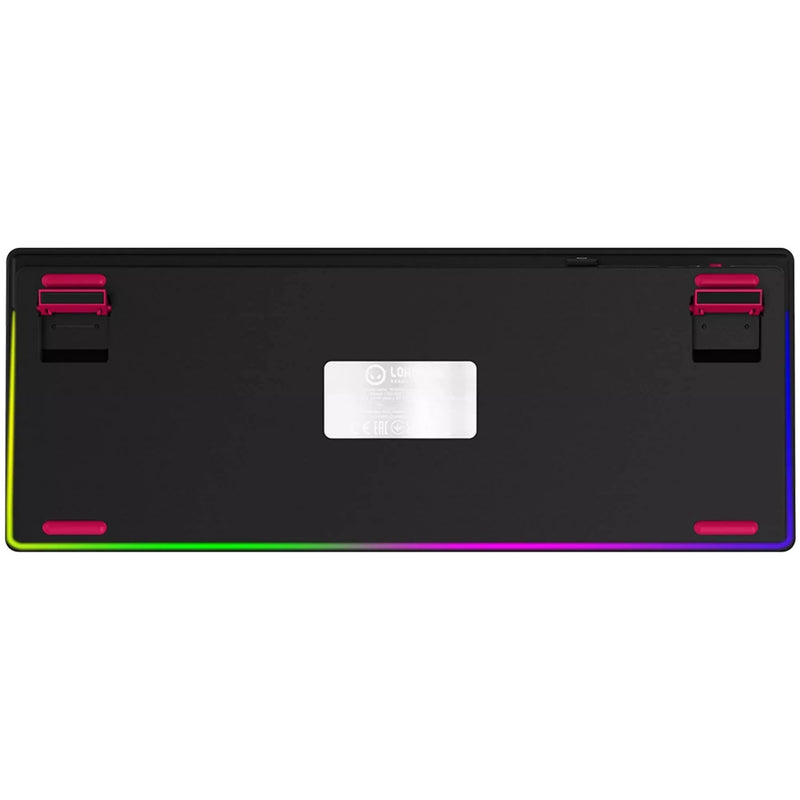 Load image into Gallery viewer, Lorgar kbp70tklw rgb mechanisch gaming toetsenbord (zwart, us lay-out (qwerty), logar toxic purple, 80% (tkl), rgb, hot-swappable, pbt double-shot, bluetooth | 2.4ghz | usb)
