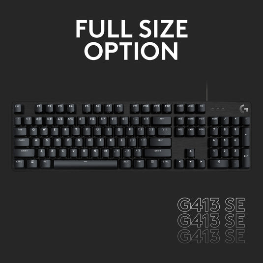 Logitech g413 tkl se mechanisch gaming toetsenbord (zwart, us-international lay-out (qwerty), gl tactile, 80% (tkl) )