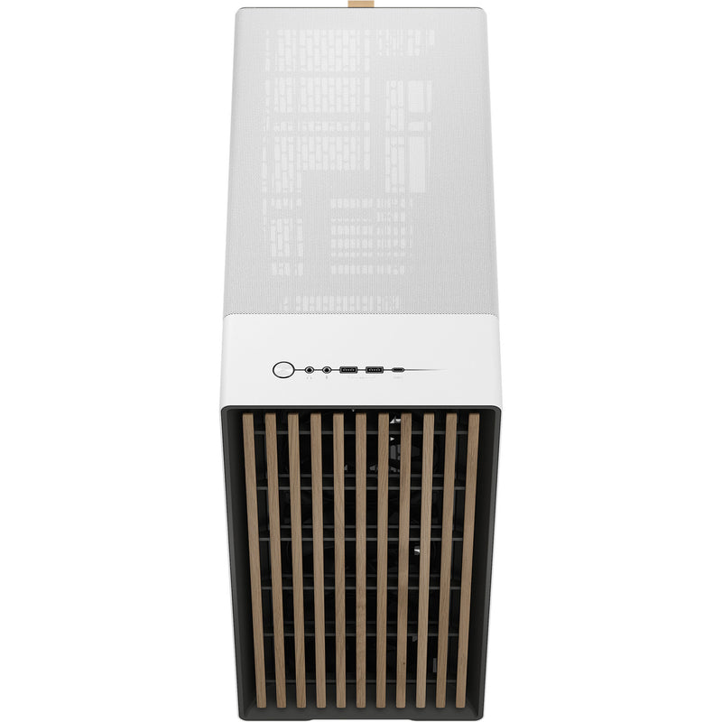 Cargue la imagen en el visor de la galería, Fractal design north xl rc chalk white tg clear midi tower behuizing (wit houtkleur | 2x usb-a | 1x usb-c | tempered glass)
