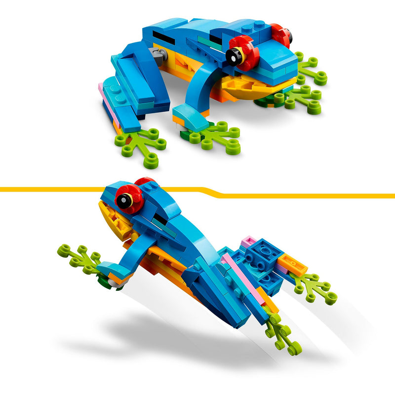 Afbeelding laden in galerijviewer, Lego creator 3in1 exotische papegaai - kikker - vis dieren speelgoed set voor kinderen - 31136
