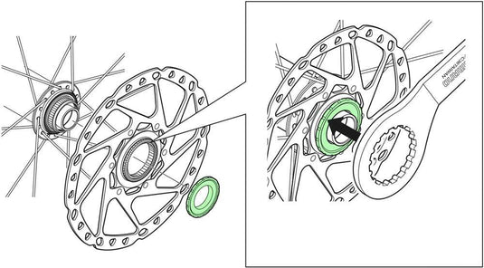 Shimano lock ring for 15 20mm thru axles external