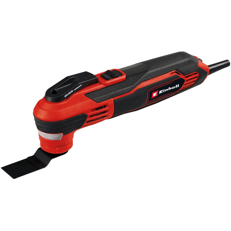 Load image into Gallery viewer, Einhell te-mg 350 eq multitool multifunctioneel gereedschap (rood zwart, incl. koffer, invalzaagblad en schuurpapier)
