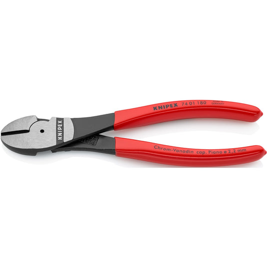 Knipex kracht-zijsnijtang 74 01 180 kniptang (rood)