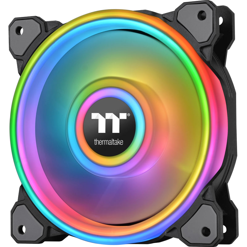 Load image into Gallery viewer, Thermaltake riing quad 14 rgb radiator fan tt premium edition single fan pack case fan (zwart, 140 x 140 x 25 mm)
