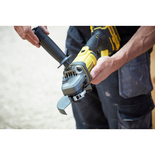 Stanley fatmax v20 18v haakse slijper (geel zwart, koffer, 2 accu's (4.0ah) en oplader (4a) inbegrepen)