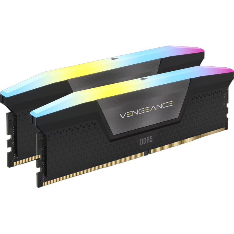 Afbeelding laden in galerijviewer, Corsair vengeance rgb 32 gb ddr5-6000 (2x 16 gb) werkgeheugen (zwart, cmh32gx5m2d6000z38, xmp, expo)
