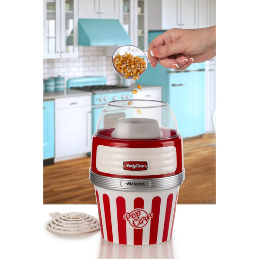Ariete party time pop corn xl machine 2957 00 popcornmaker (rood wit)