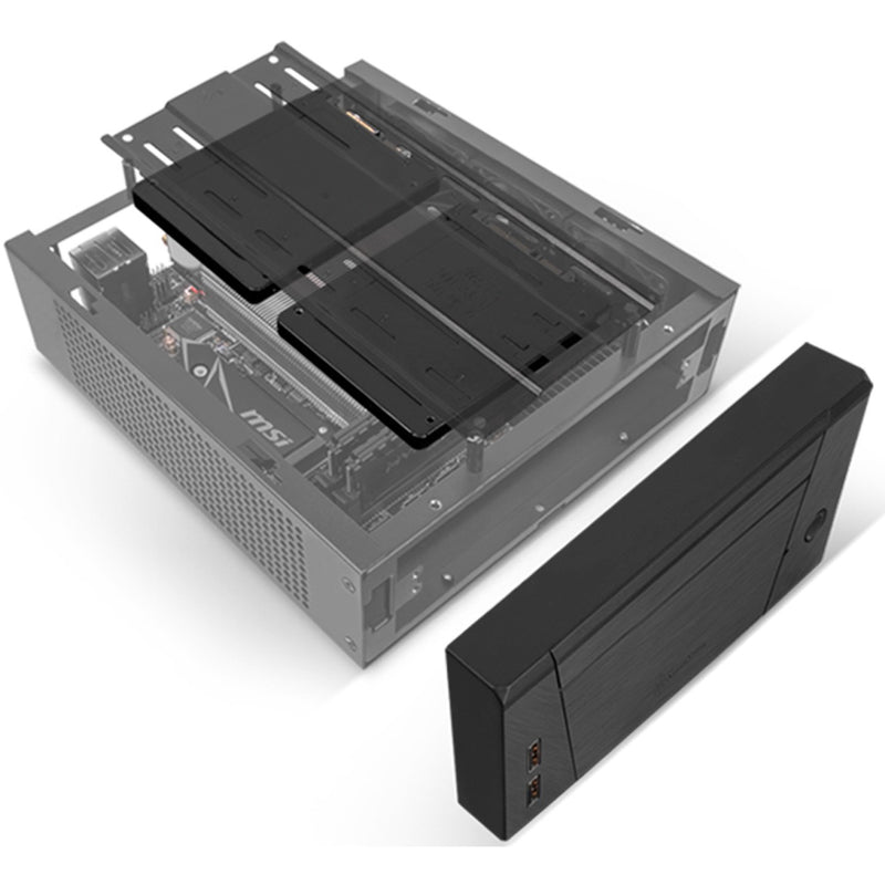 Laden Sie das Bild in Galerie -Viewer, Silverstone sst-ml10b htpc behuizing (zwart | 2x usb-a)
