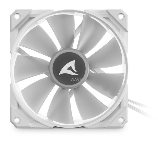 Sharkoon rebel f50 pwm rgb case fan (wit, 120 x 120 x 25 mm)