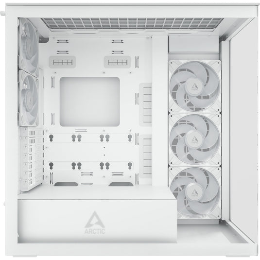 Arctic xtender midi tower behuizing (wit | 2x usb-a | 1x usb-c | rgb | tempered glass)