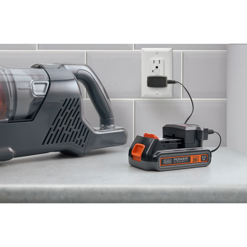 Load image into Gallery viewer, Black+decker bhfea18d1-qw 18v 2.0ah 2-in-1 steelstofzuiger met verwijderbare accu (18v 2.0ah accu en oplader inbegrepen)
