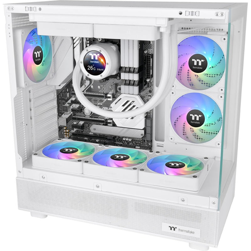 Load image into Gallery viewer, Thermaltake ct120 ex argb sync pc cooling fan snow (3-fan pack) case fans (wit, 3 stuks, 120 x 120 x 25 mm, pwm)
