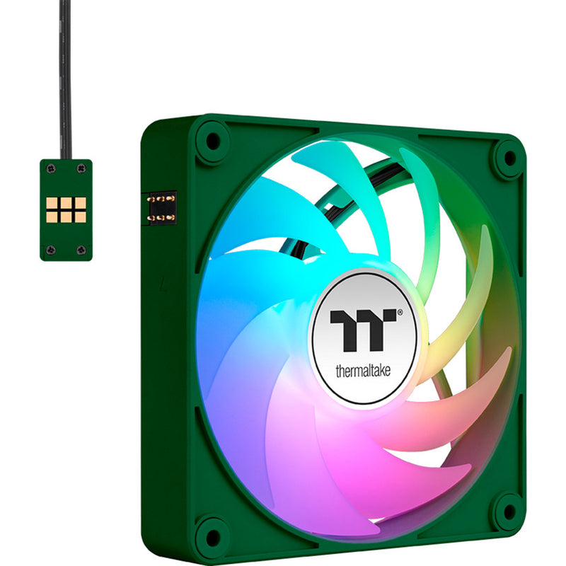 Load image into Gallery viewer, Thermaltake ct120 ex argb sync pc cooling fan racing green (3-fan pack) case fans (groen, 3 stuks, 120 x 120 x 25 mm, pwm)
