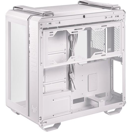 Asus tuf gaming gt502 midi tower behuizing (wit | 2x usb-a | 1x usb-c | tempered glass)