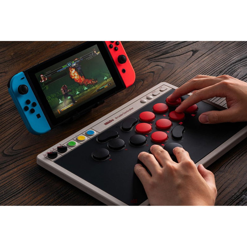 Chargez l'image dans la visionneuse de la galerie, 8bitdo arcade controller (grijs rood, 2.4 ghz bluetooth usb, nintendo switch 1 + 2, pc)
