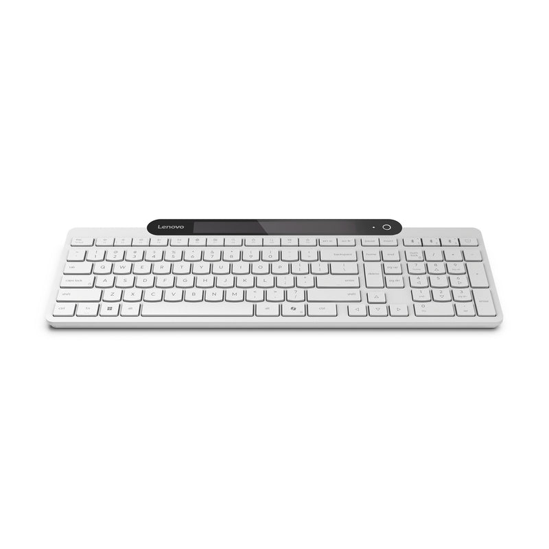 Load image into Gallery viewer, Lenovo 800 self-charging bluetooth keyboard (wit, us lay-out (qwerty), plunger, 100%, plunger switch, bluetooth 5.1, usb-c)
