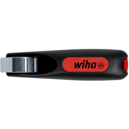 Wiha ontmantelingsgereedschap met zelfdraaiend sleepmes kabelstrip- ontmantelingsgereedschap (zwart rood, voor ronde kabel)