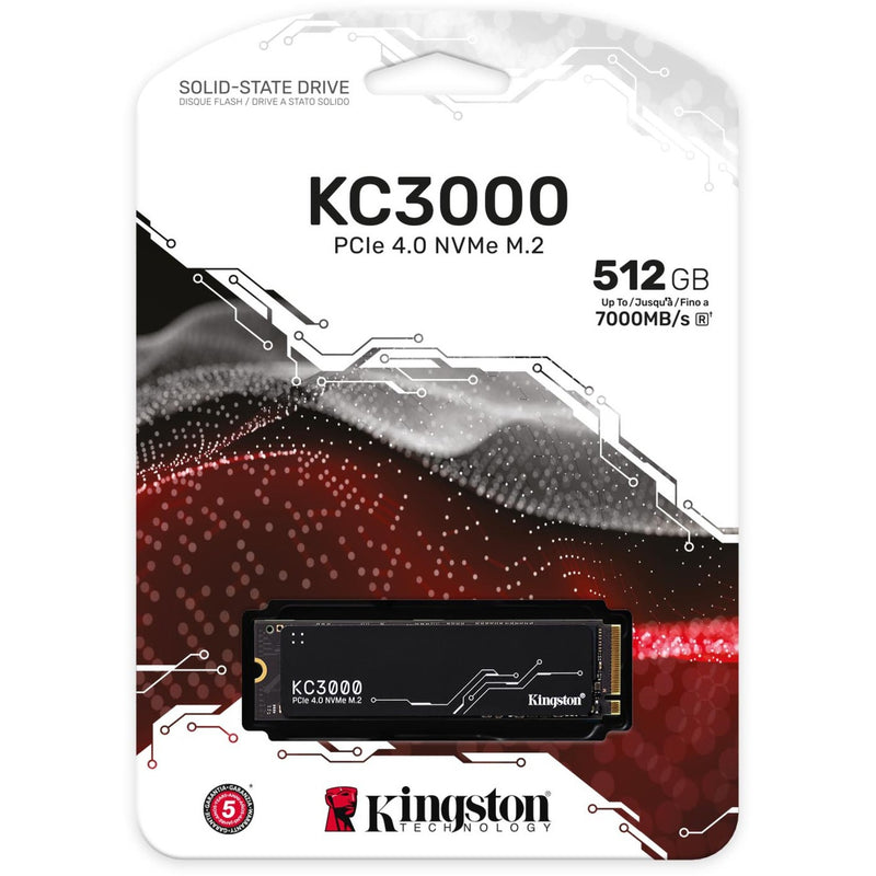Load image into Gallery viewer, Kingston kc3000 512 gb ssd (zwart, skc3000s 512g, pcie 4.0 nvme, m.2 2280)
