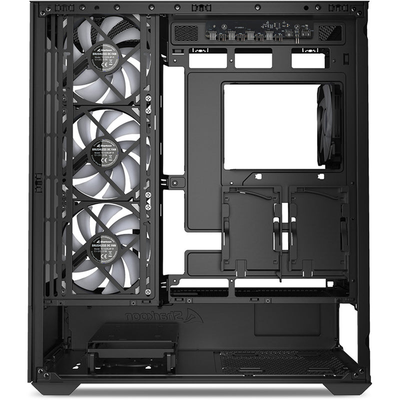 Load image into Gallery viewer, Sharkoon ak6 rgb midi tower behuizing (zwart | 2x usb-a | 1x usb-c | rgb | tempered glass)
