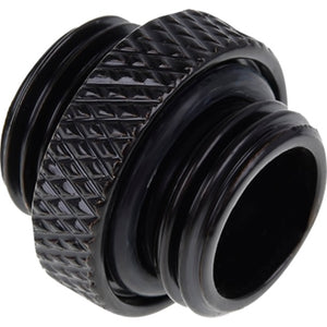 Alphacool eiszapfen double nippel g1 4 outer thread to g1 4 outer thread verbinding (zwart, voor zachte slangen (pvc, silicone, neopreen))