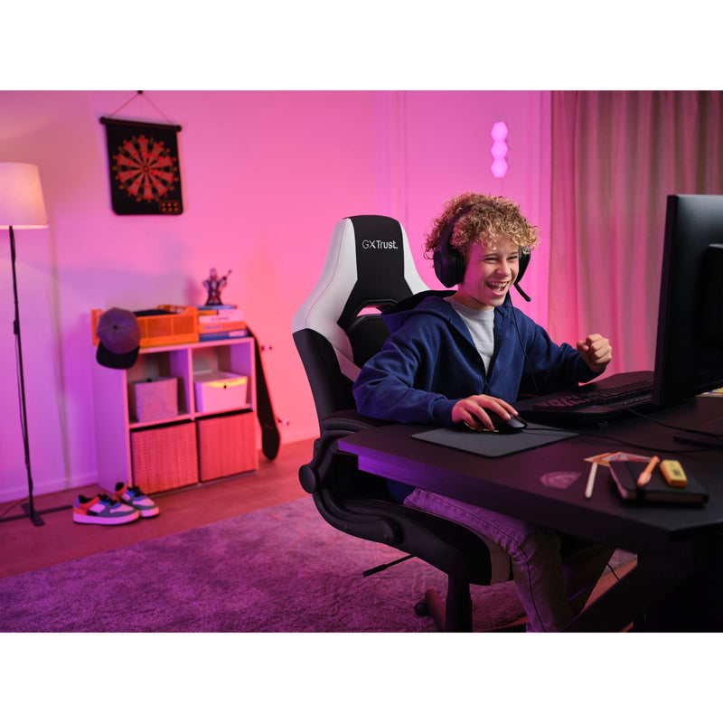 Load image into Gallery viewer, Trust gxt 703w riye gamingstoel (zwart wit)
