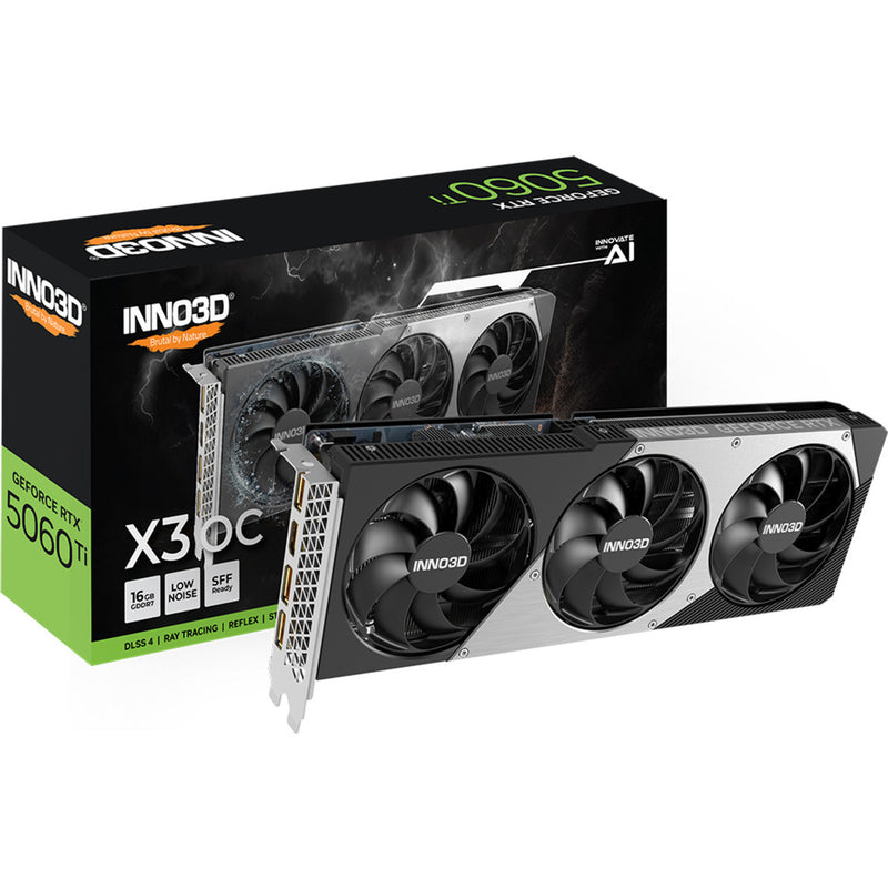 Afbeelding laden in galerijviewer, Inno3d geforce rtx 5060 ti twin x3 oc 16gb grafische kaart (3x displayport, 1x hdmi 2.1, dlss 4)
