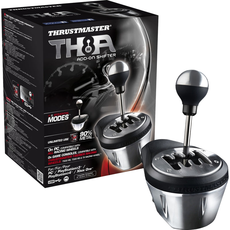 Load image into Gallery viewer, Thrustmaster th8a add-on gaming shifter (zwart zilver, pc, ps5, ps4, xbox series x|s, xbox one)
