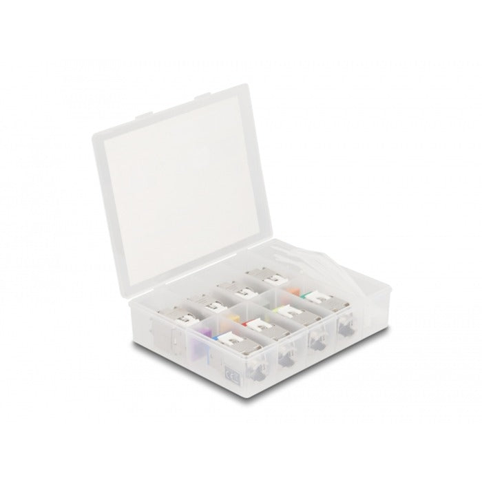 Chargez l'image dans la visionneuse de la galerie, Delock rj45 jack > lsa cat 6a toolfree keystone module (meerkleurig, 8 stuks)
